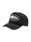 Corteiz Island Puff Print Trucker Hat Black