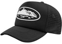Corteiz Island Puff Print Trucker Hat Black