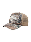 Corteiz Island Puff Print Trucker Hat Forest Camo one-kickz