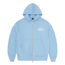 Corteiz Island Puff Print Zip Hoodie Baby Blue one-kickz