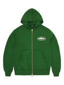 Corteiz Island Puff Print Zip Hoodie Green