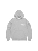 Corteiz Island Puff Print Zip Hoodie 'Heather Grey' one-kickz
