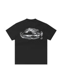 Corteiz Island Stencil Black Tee one-kickz