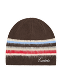 Corteiz Multi Stripe Knit Beanie Brown one-kickz