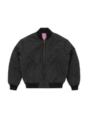 Corteiz Old English Quilted Bomber Jacket Black one-kickz