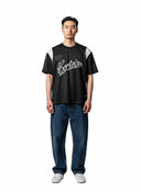 Corteiz Open Mesh Panel Jersey Black/White one-kickz