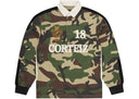 Corteiz Panelled Rugby Top Woodland Camo one-kickz