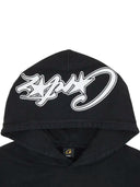 Corteiz Satin C Star Applique Black Hoodie one-kickz