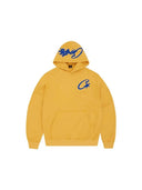 Corteiz Satin C Star Appliqué Hoodie Mustard one-kickz