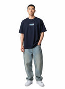 Corteiz Snickers Navy Logo Tee one-kickz