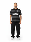 Corteiz Striped Knit Jersey Black one-kickz