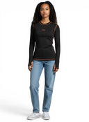 Corteiz Womens Mesh Long Sleeve Black/Red one-kickz
