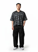 Denim Tears Camo Cotton Wreath Mesh Football Top Black one-kickz
