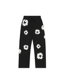 Denim Tears Cotton Wreath Baggy Sweatpants Black one-kickz