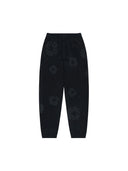 Denim Tears Cotton Wreath Sweatpants Black Monochrome one-kickz