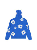 Denim Tears Cotton Wreath Zip Hoodie Blue one-kickz