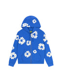 Denim Tears Cotton Wreath Zip Hoodie Blue one-kickz