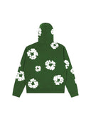 Denim Tears Cotton Wreath Zip Hoodie Green one-kickz