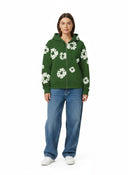 Denim Tears Cotton Wreath Zip Hoodie Green one-kickz