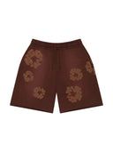 Denim Tears Mono Cotton Wreath Sweat Shorts Brown one-kickz