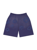 Denim Tears Mono Cotton Wreath Sweat Shorts Washed Blue one-kickz