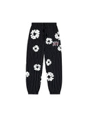 Denim Tears Pinstripe Wreath Sweatpant Black one-kickz