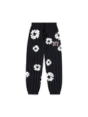Denim Tears Pinstripe Wreath Sweatpant Black one-kickz