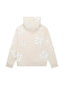 Denim Tears Rhinestone Cotton Wreath Zip Hoodie Oatmeal one-kickz