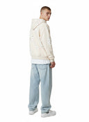 Denim Tears Rhinestone Cotton Wreath Zip Hoodie Oatmeal one-kickz