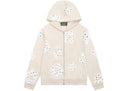 Denim Tears Rhinestone Cotton Wreath Zip Hoodie Oatmeal one-kickz