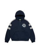 Denim Tears U Paneled Zip Hoodie Navy one-kickz