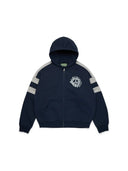 Denim Tears U Paneled Zip Hoodie Navy one-kickz