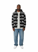 Denim Tears x Arthur Raja Systemic Racism Controls America Zip Up Hoodie Black one-kickz