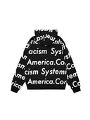 Denim Tears x Arthur Raja Systemic Racism Controls America Zip Up Hoodie Black