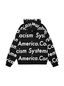 Denim Tears x Arthur Raja Systemic Racism Controls America Zip Up Hoodie Black one-kickz