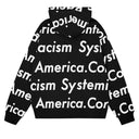 Denim Tears x Arthur Raja Systemic Racism Controls America Zip Up Hoodie Black one-kickz