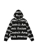 Denim Tears x Arthur Raja Systemic Racism Controls America Zip Up Hoodie Black Denim Tears One Kickz