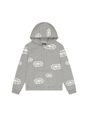 Denim Tears x Corteiz Island Wreath Zip Hoodie Grey one-kickz