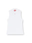 Diesel Mock Neck Ribbed Tank Top White one-kickz