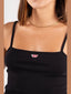 Diesel T-Hop-D Logo Embroidered Cami Top Black one-kickz