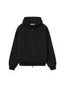 Embossed Classic Fleece Zip-Up Hoodie Vintage Black