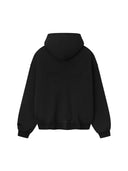 Embossed Classic Fleece Zip-Up Hoodie Vintage Black