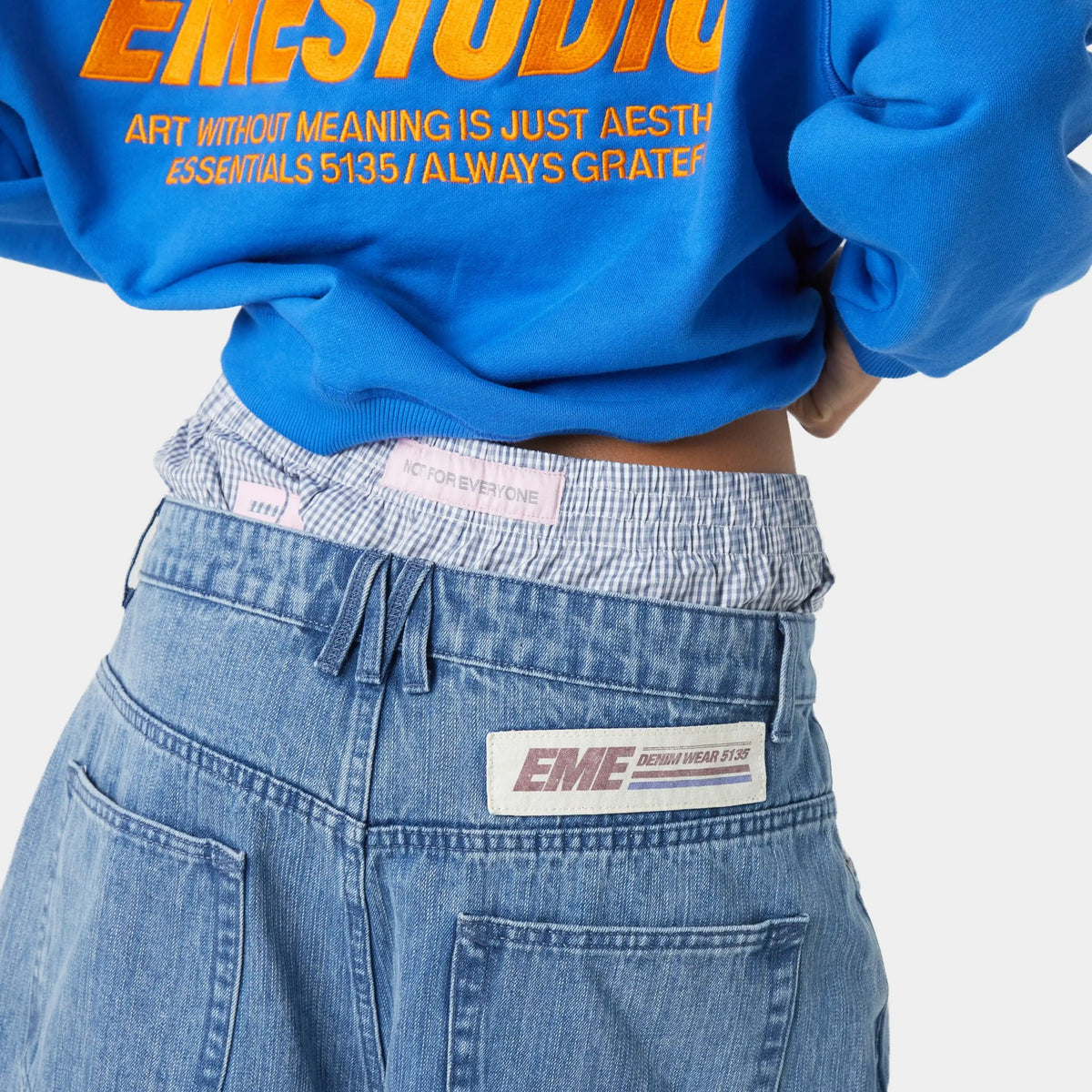 Eme Studios Andy Scratch Denim Jorts