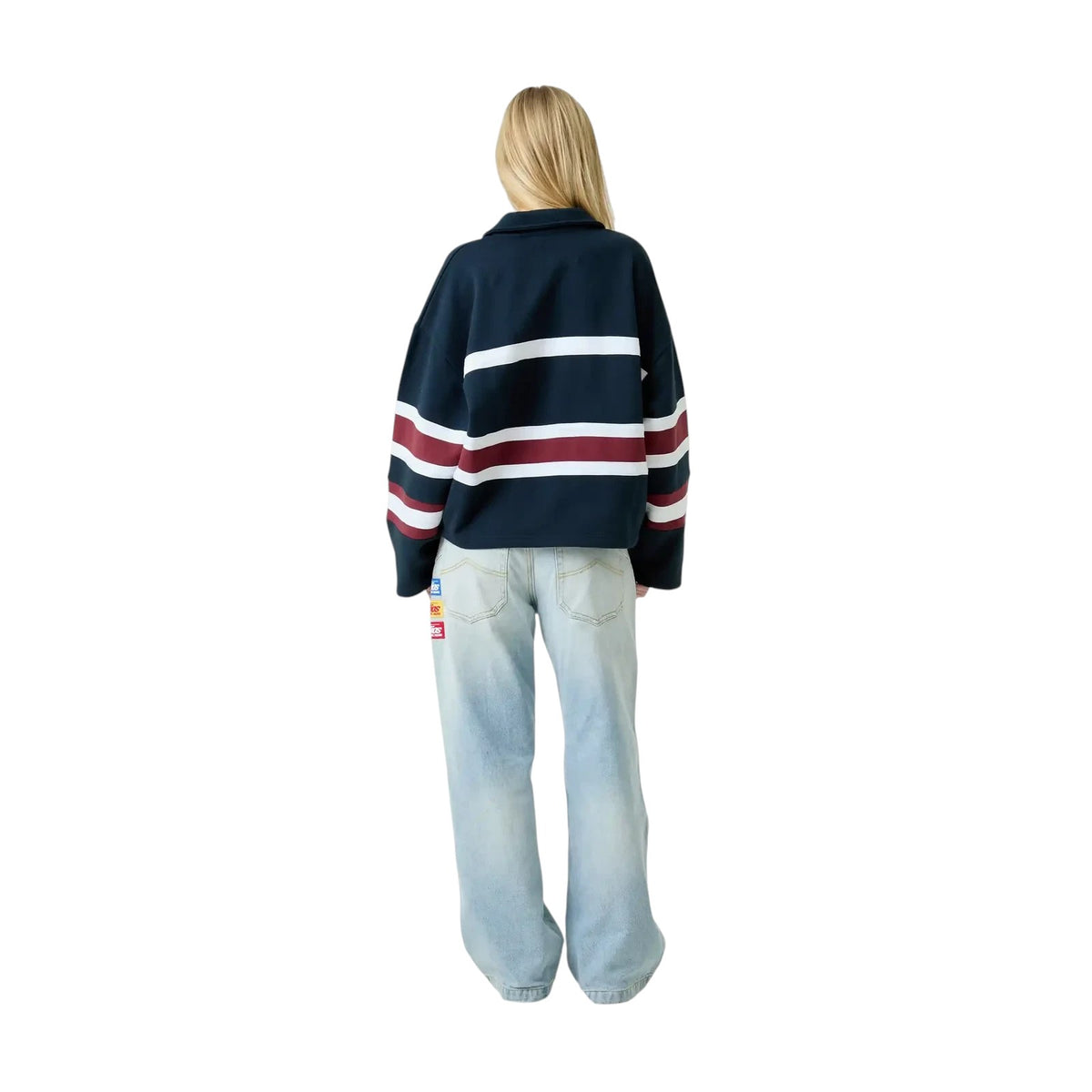 Eme Studios Bachatas Navy Polo Crewneck
