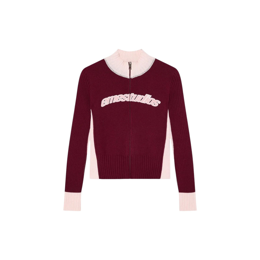 Eme Studios Betty Burgundy Zipper Knit