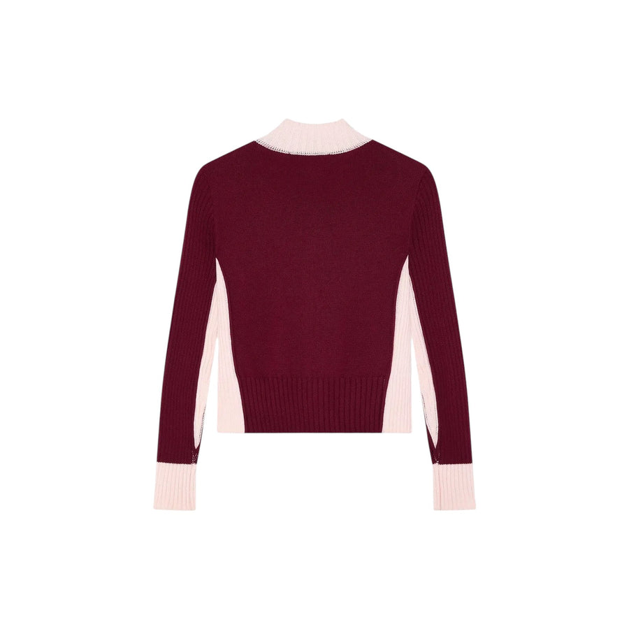 Eme Studios Betty Burgundy Zipper Knit