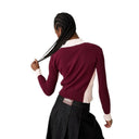Eme Studios Betty Burgundy Zipper Knit one-kickz