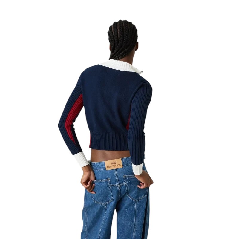 Eme Studios Betty Navy Zipper Knit
