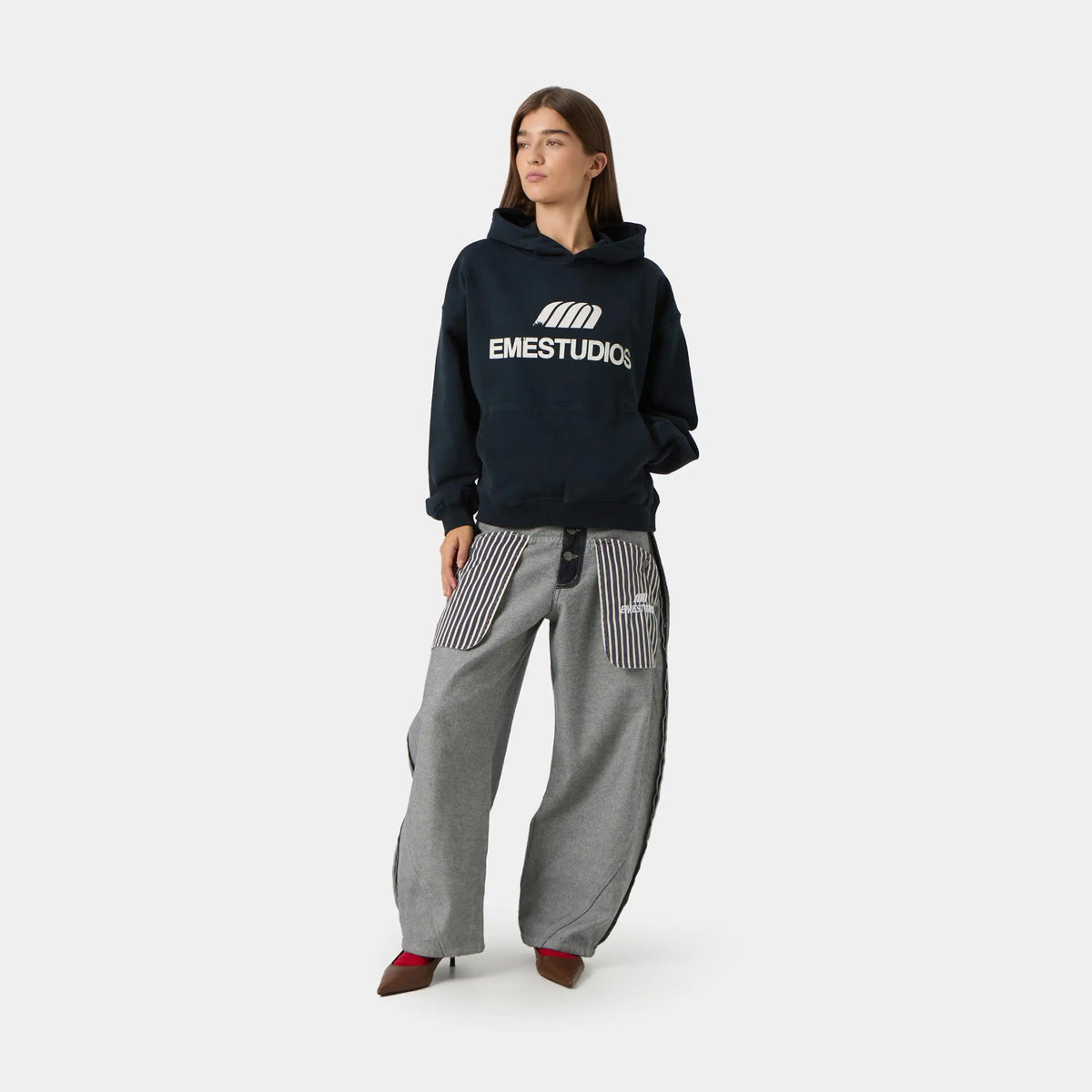 Eme Studios Brook Oversized Navy Hoodie