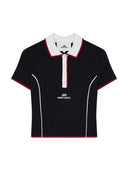 Eme Studios Fete Navy Knit Polo one-kickz